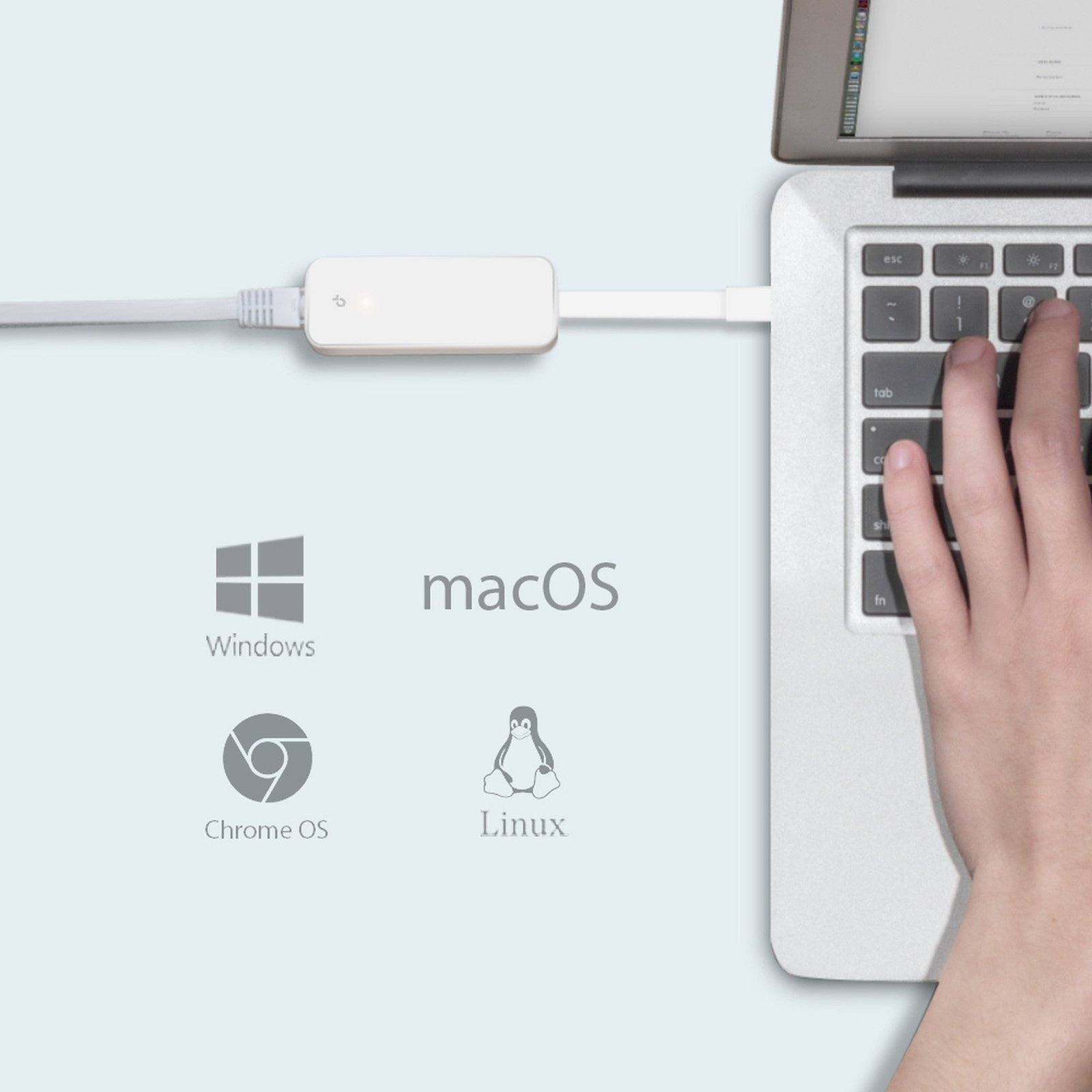 Adaptador de Red USB C a RJ45 Gigabit USB 3.0 UE300C - Items Digital