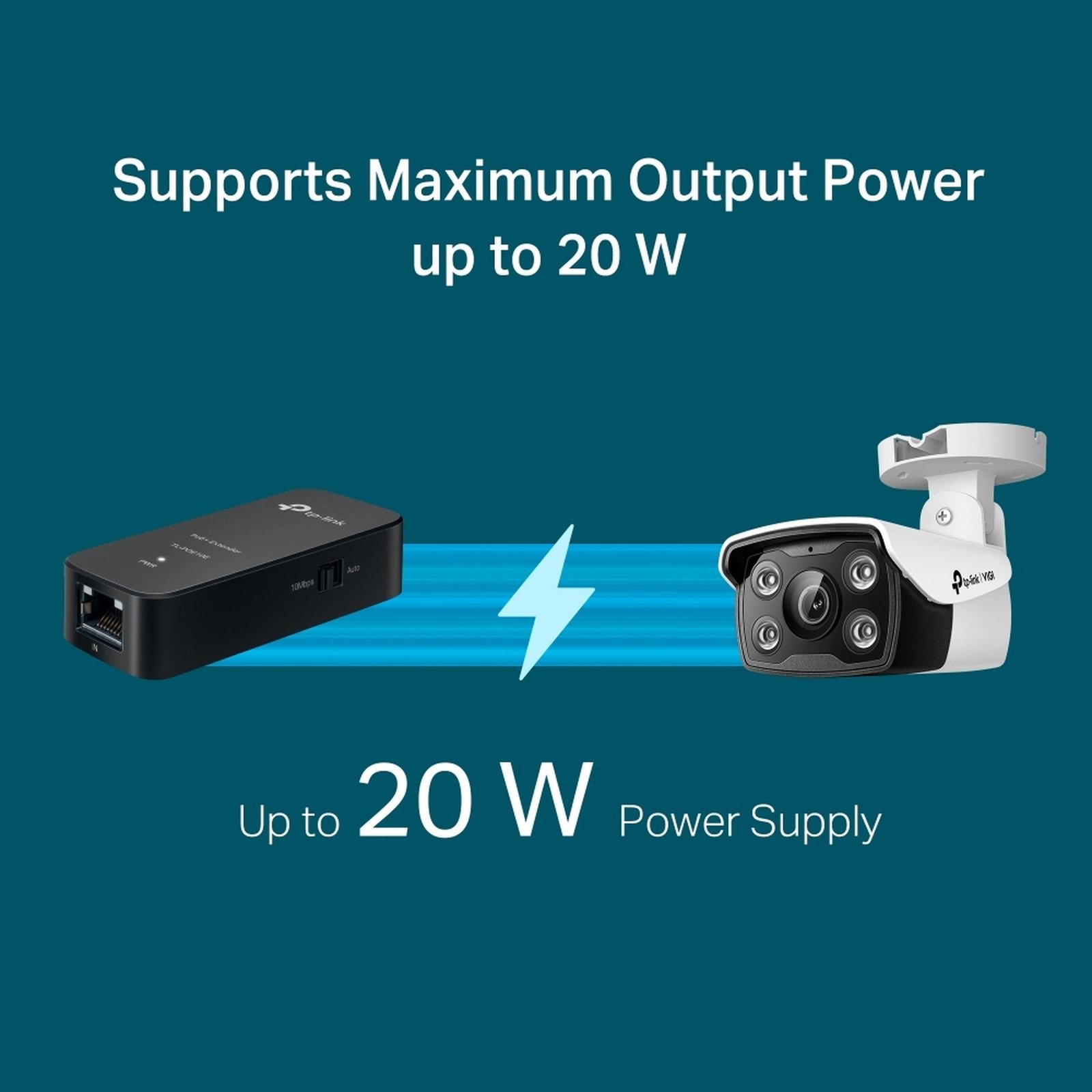 Adaptador Extensor PoE+ Fast Ethernet TL - PoE10E Hasta 250m