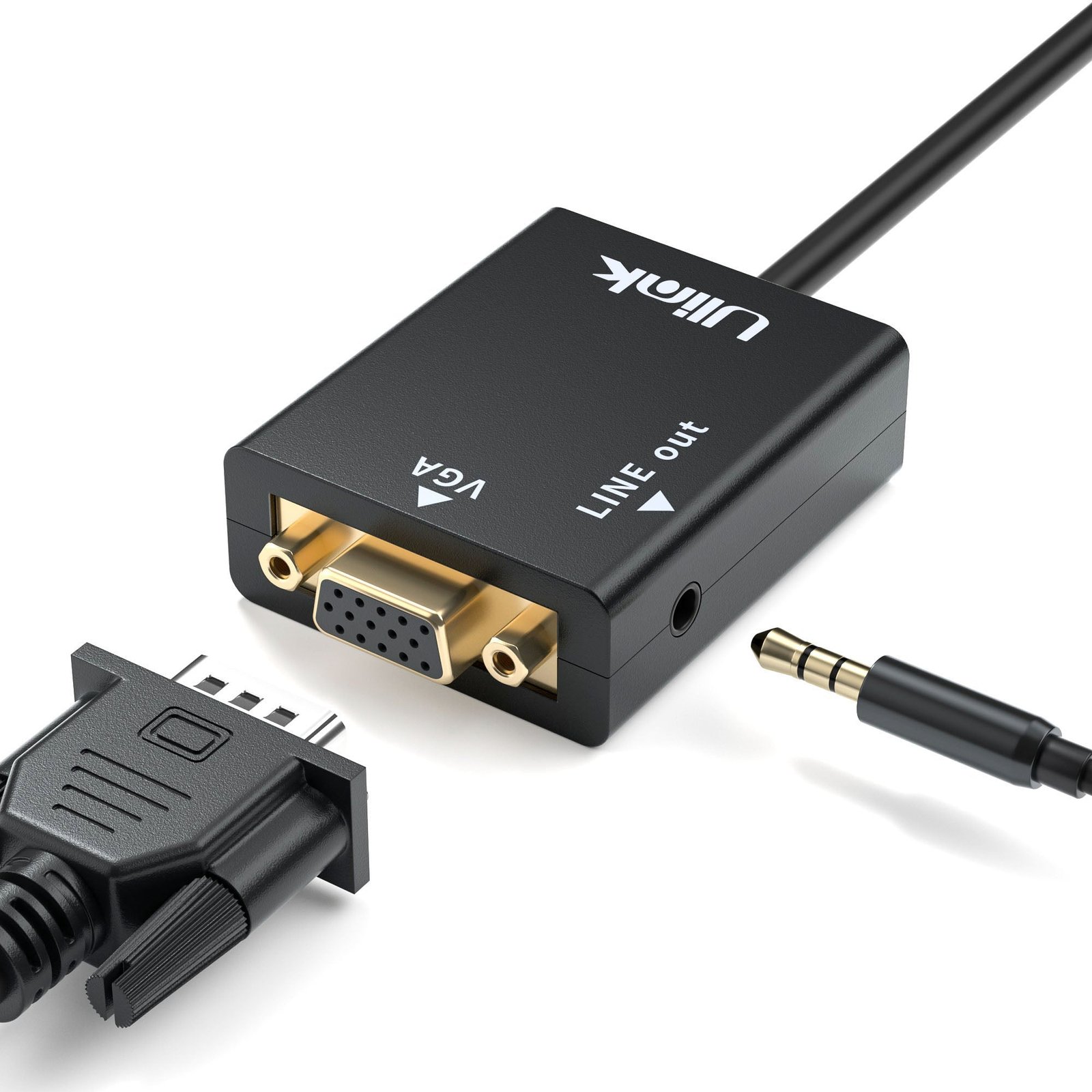 Adaptador HDMI a VGA + Audio Portable Full HD UL - CV3500