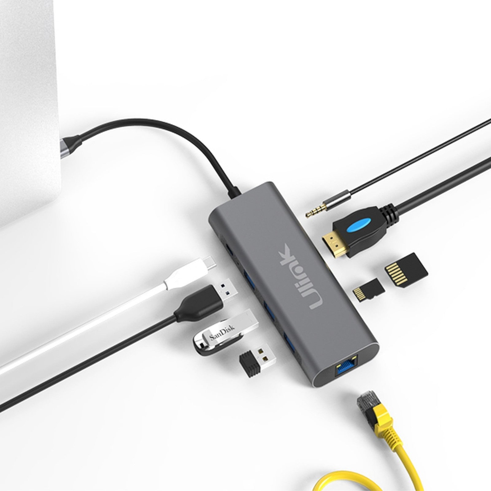 Adaptador USB-C Multipuerto 9 en 1 Ulink UL-ADC901