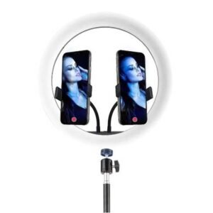 Aro de Luz 12" con Soporte Tripode y Doble soporte para Tele Usb