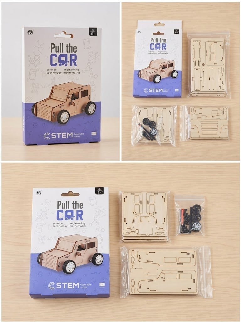 Auto de Madera Armable Juguete Educativo STEM 3D