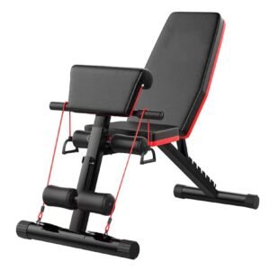 Banco ajustable para gimnasio en casa con soporte predicador