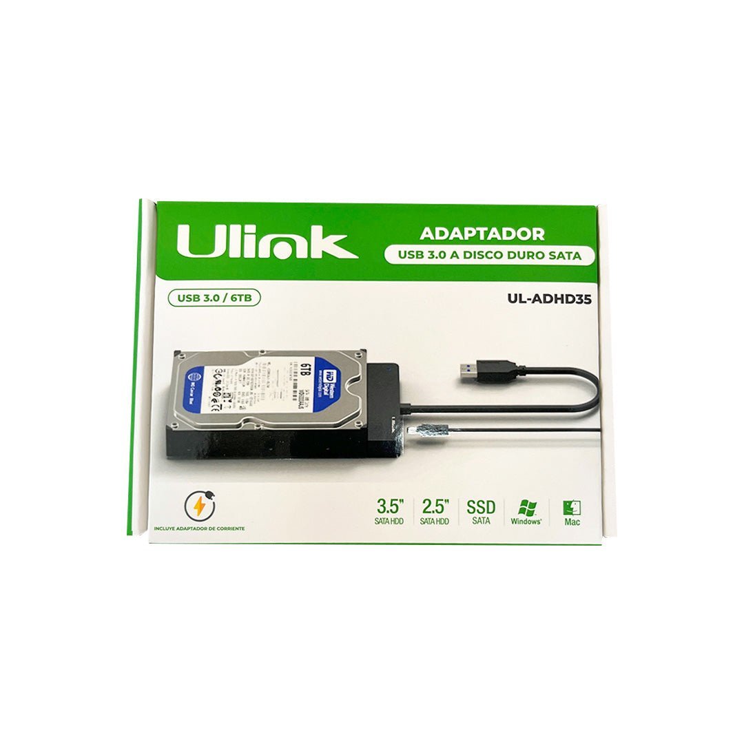 Cable Convertidor USB 3.0 a SATA HDD SSD UL-ADHD35 3.5