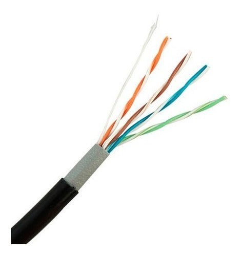 Cable De Red Utp Exterior Cat5e Doble Chaqueta De Pvc 100mts