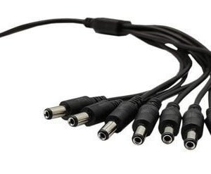 Cable Splitter DC 5.5×2.5 mm 1x8 Salidas para Cámaras CCTV