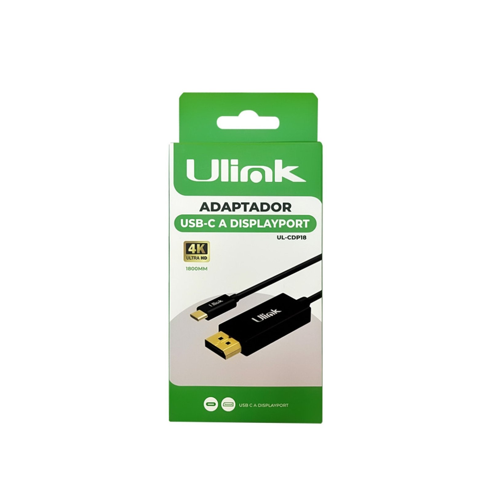 Cable USB C a Displayport 4K 60Hz mod. UL - CDP18