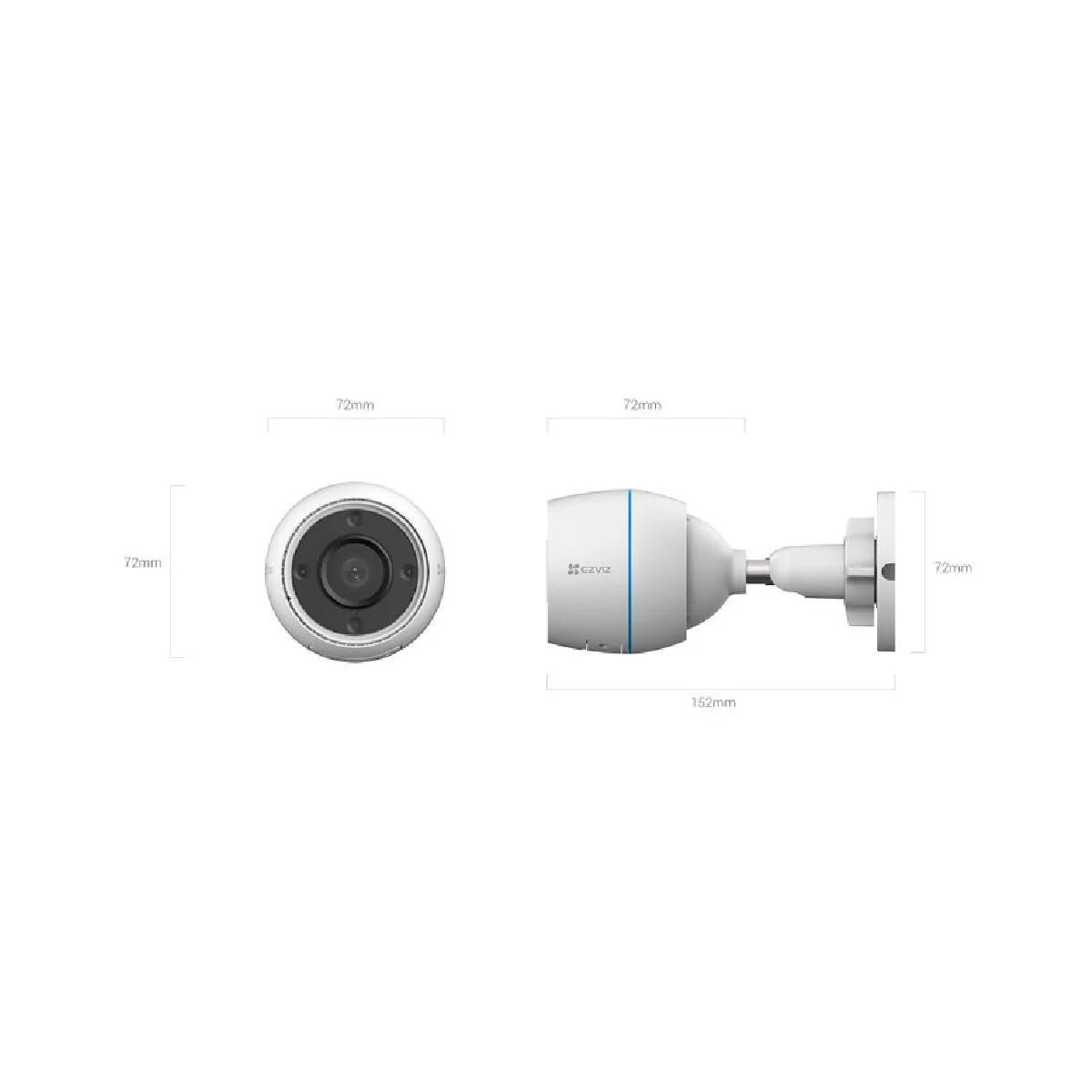 Cámara Exterior EZVIZ H3c Color 1080p IP67 IA Detección