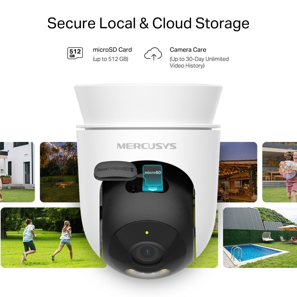 Cámara Exterior WiFi Mercusys MC500 1080p Motorizada PTMercusysItems Digital Spa – Tecnología, Hogar y Fitness en un solo lugar