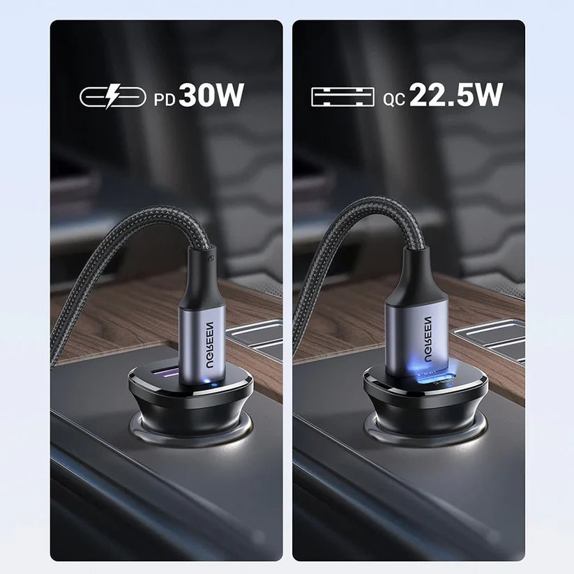 Cargador de Auto UGREEN 30W USB - C PD y USB - A Quick Charge