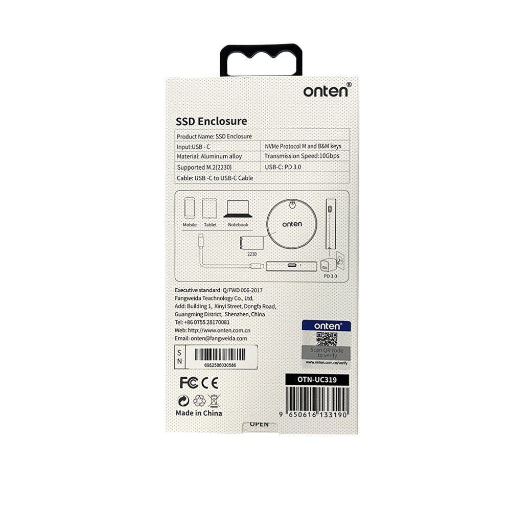 Cofre magnético NVMe USB - C 3.2 con PD 100W OTN - UC319