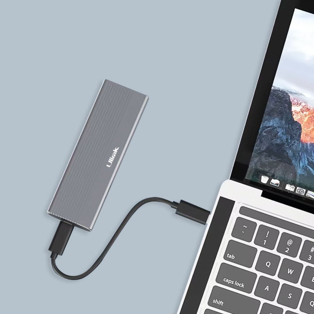 Cofre porta Disco Duro SSD M.2 NVMe USB - C UL - HDDME