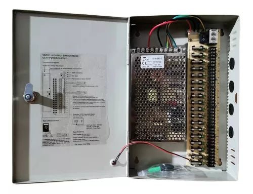 Fuente De Poder 12v 20 Amp Cctv Gabinete Y Distribucion X18
