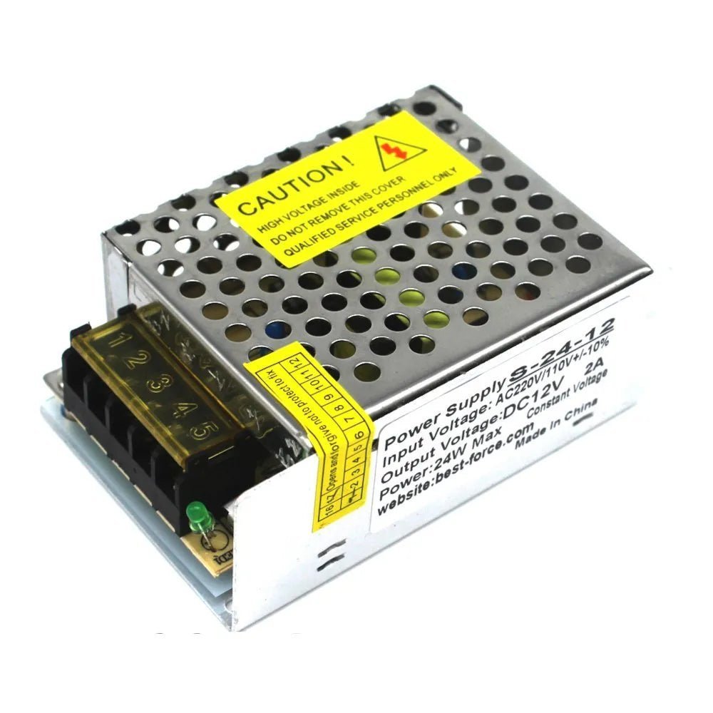 Fuente De Poder 12v 2Amp Para Tira Led Y Cámaras De Segurida