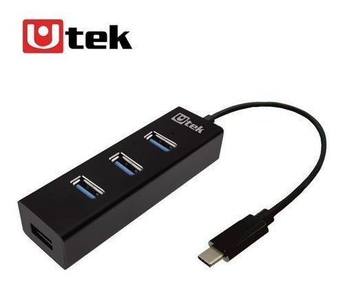 Hub 4 Puertos Usb 3.1 Conector Tipo C / Multipuertos Usb
