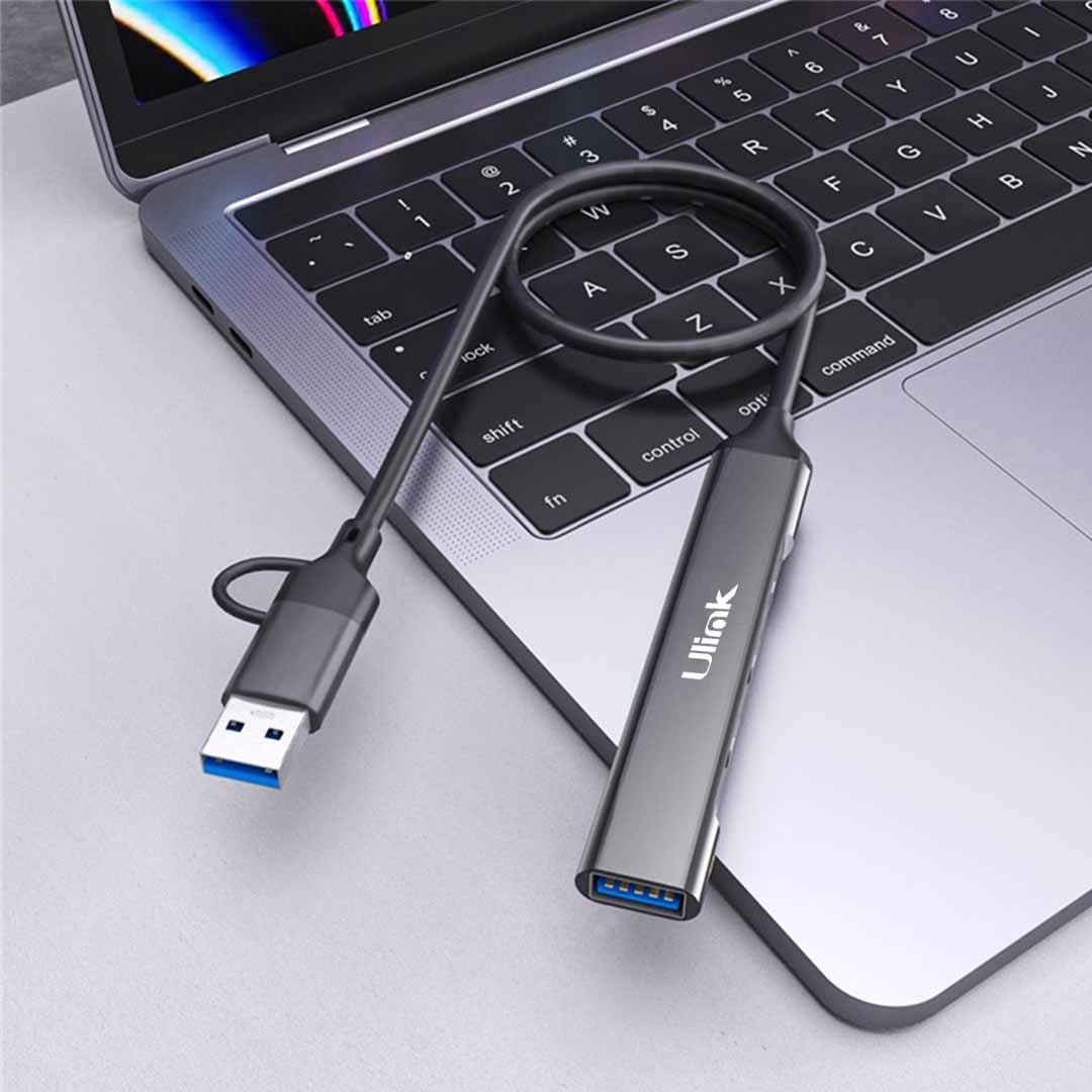 Hub USB 3.0 4 puertos 3x USB - C + USB - A UL - HUBAC204ULINKItems Digital Spa – Tecnología, Hogar y Fitness en un solo lugar