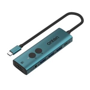 Hub USB C 6 en 1 con Botón de Monitor OTN - UC123+