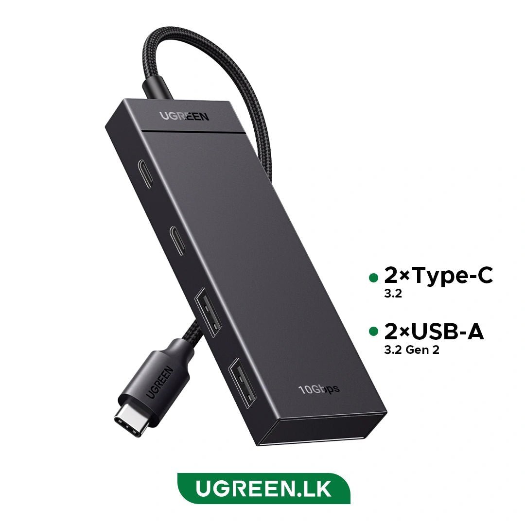 Hub USB - C UGREEN CM806 10Gbps 2x USB - C 2x USB - A 3.2 Gen 2