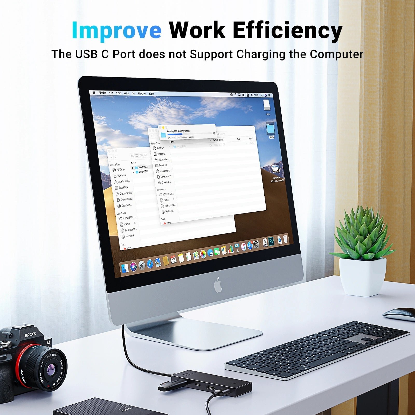 Hub USB - C UGREEN CM806 10Gbps 2x USB - C 2x USB - A 3.2 Gen 2