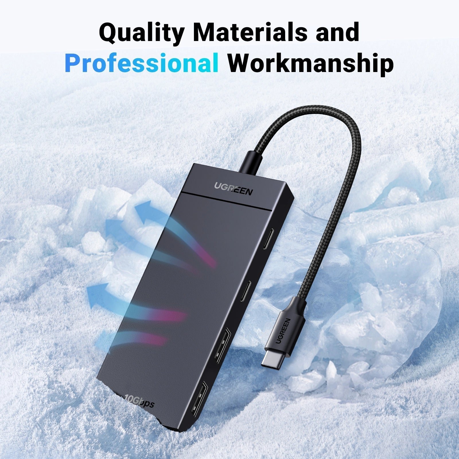 Hub USB - C UGREEN CM806 10Gbps 2x USB - C 2x USB - A 3.2 Gen 2