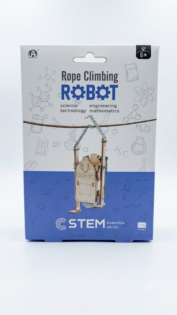 Juguete Educativo STEM Robot Trepador Cuerda Madera