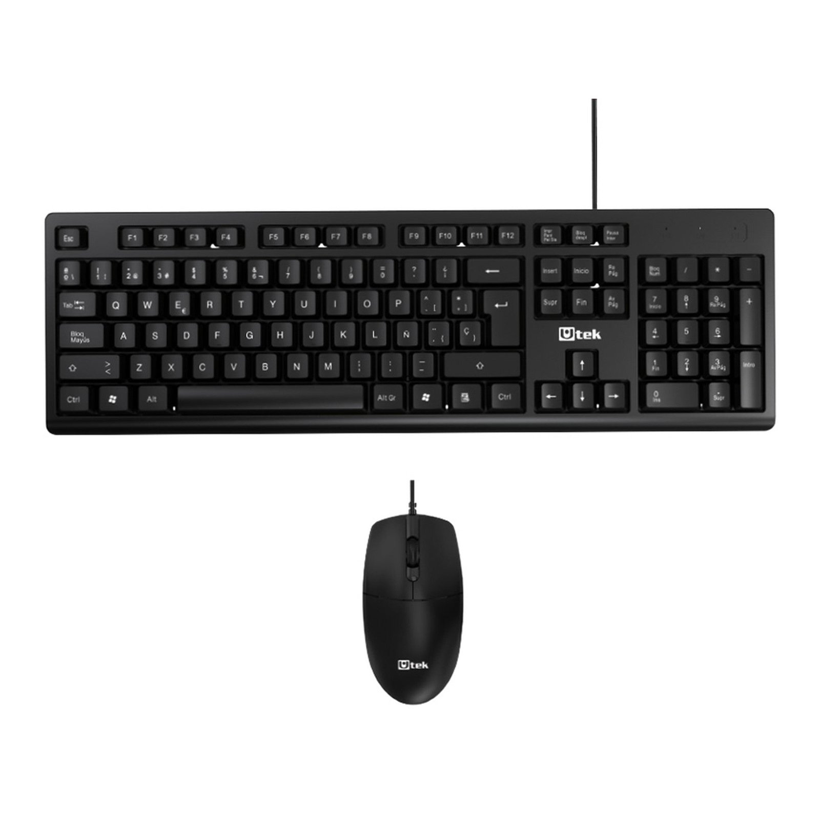 Kit Teclado y Mouse Alámbrico USB UT - KTD250UtekItems Digital Spa – Tecnología, Hogar y Fitness en un solo lugar