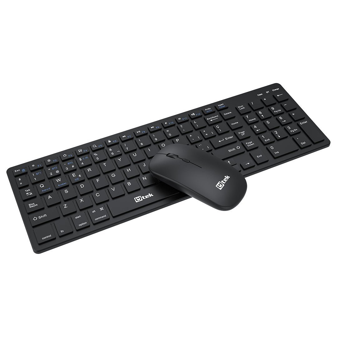 Kit Teclado y Mouse Bluetooth 2.4GHz Recargable UT-KTD605BW