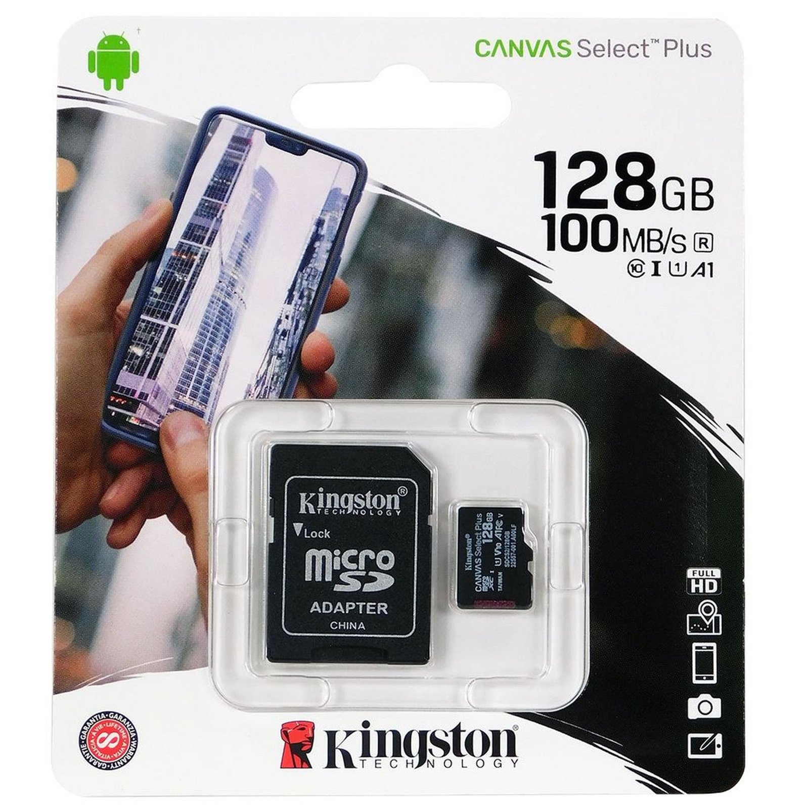 Memoria MicroSD 128GB Kingston Canvas Select Plus SDCS2SP