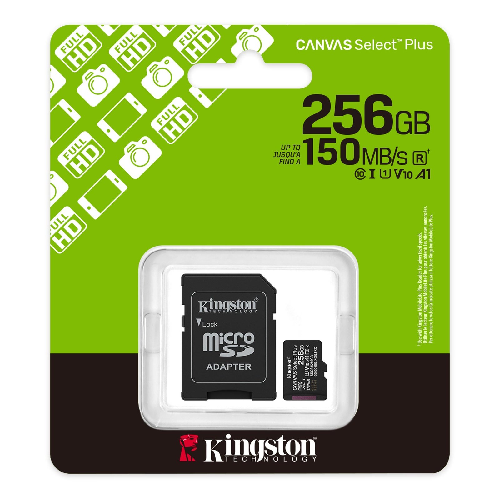 MicroSD 256GB 150MB/s Kingston Clase 10 SDCS3