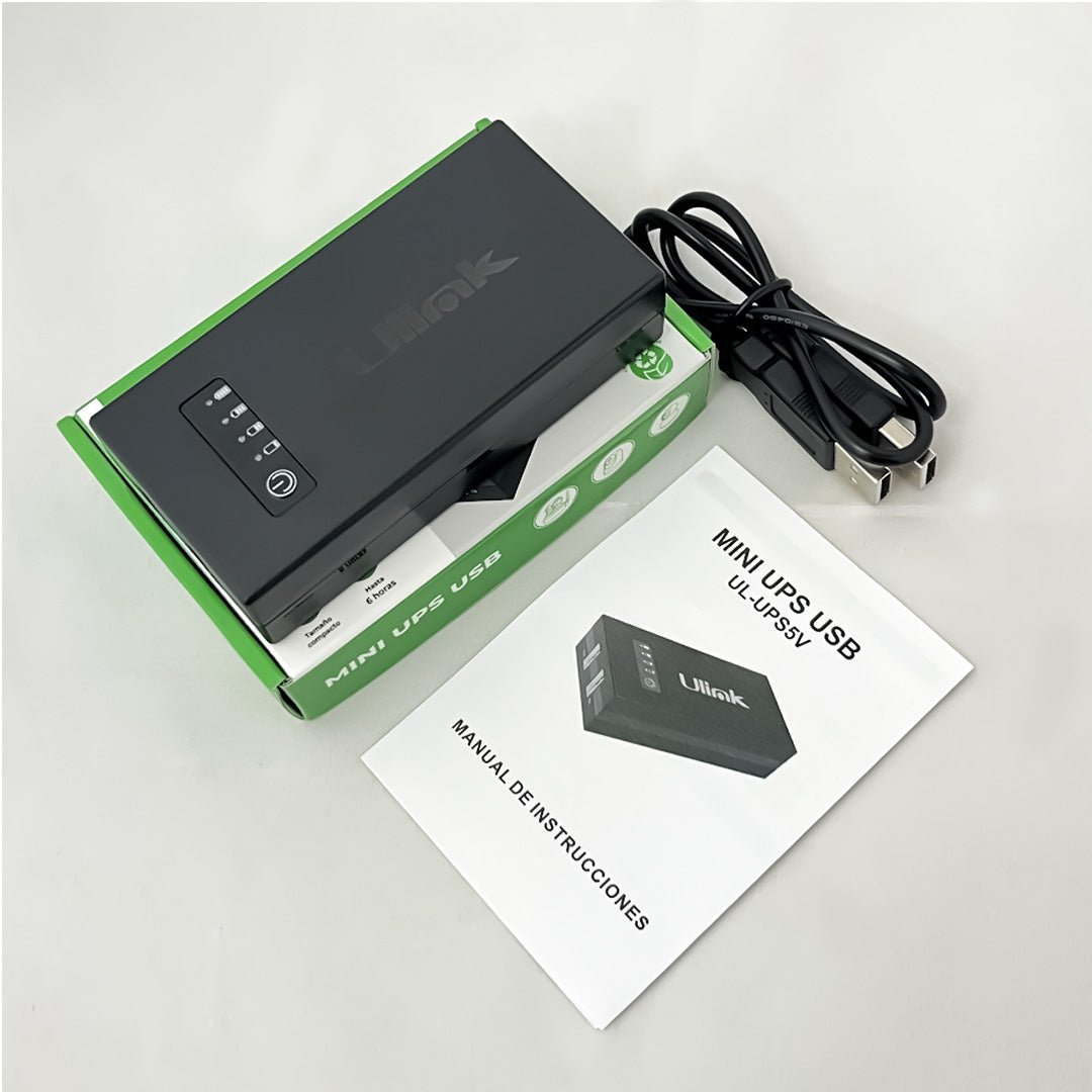 Mini UPS 5200mAh USB 5V 2A UL - UPS5V portátil