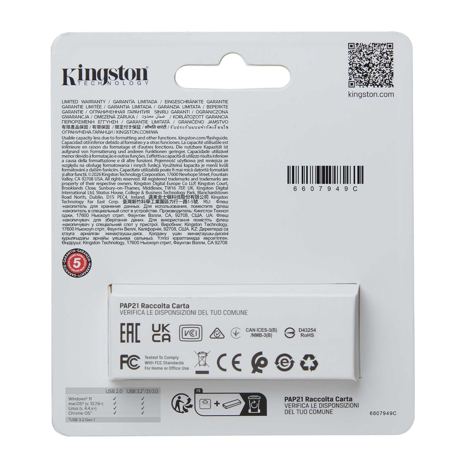 Pendrive Kingston 128GB USB 3.2 Gen 1 DTXS