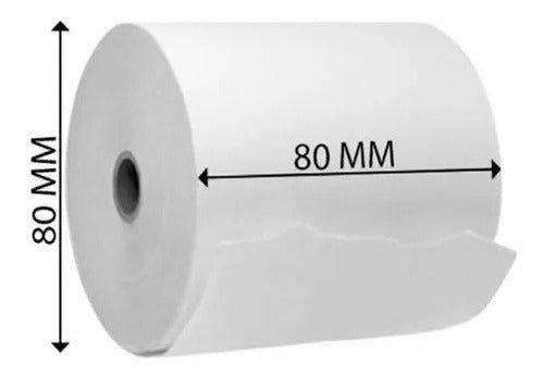 Rollo De Papel Térmico 80x80mm 59grs Pack De 5 Unidades