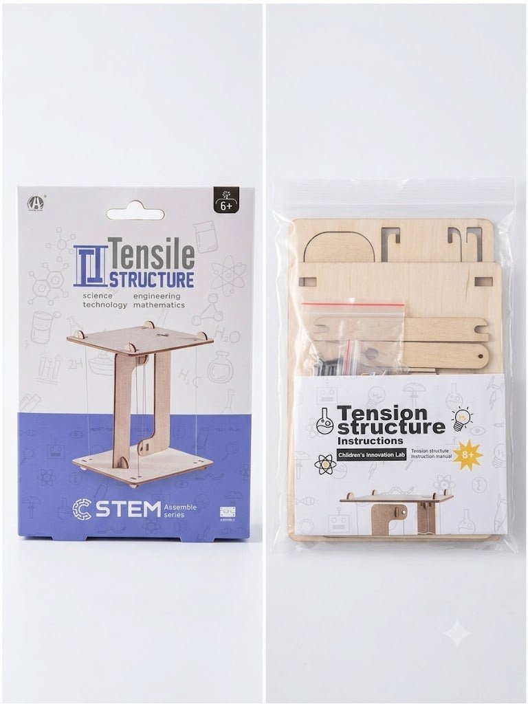 Rompecabezas 3D Madera Estructura Tensegridad STEM