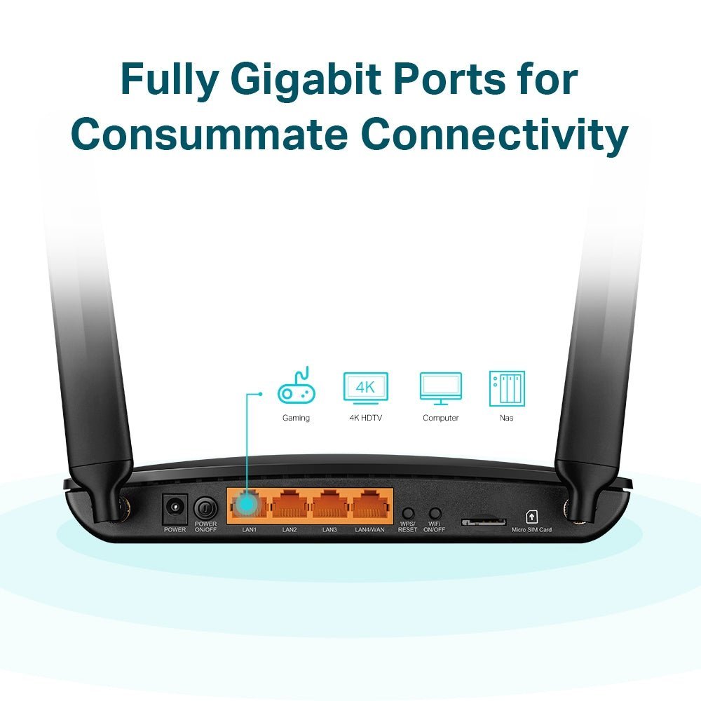 Router 4G+ Dual Band AC1200 Gigabit TP - Link MR600