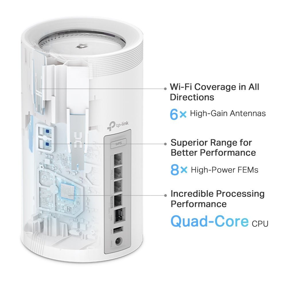 Router Deco BE75 Mesh WiFi 7 Pack 2 Nodos Tri - Band