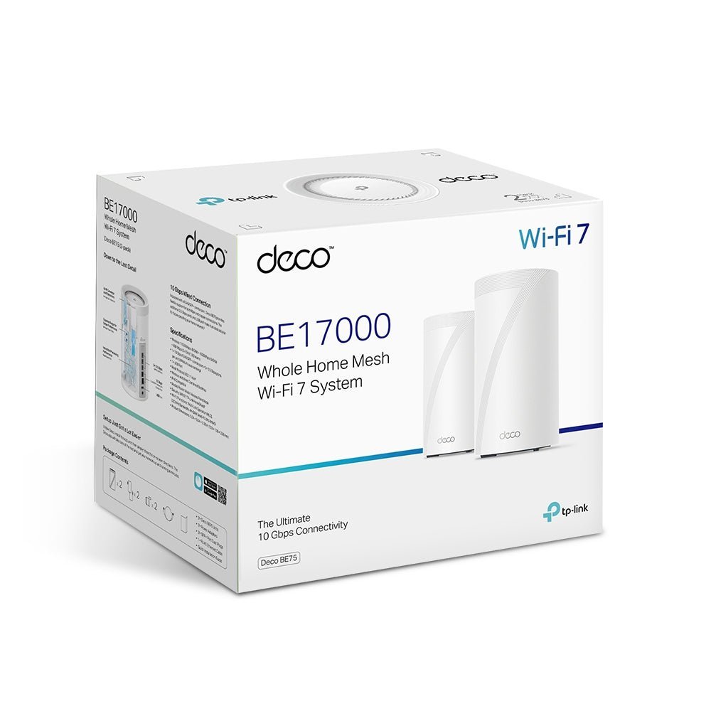 Router Deco BE75 Mesh WiFi 7 Pack 2 Nodos Tri - Band