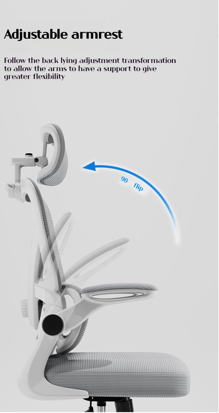 Silla Ergonómica de Oficina con Soporte Lumbar y Reclinación