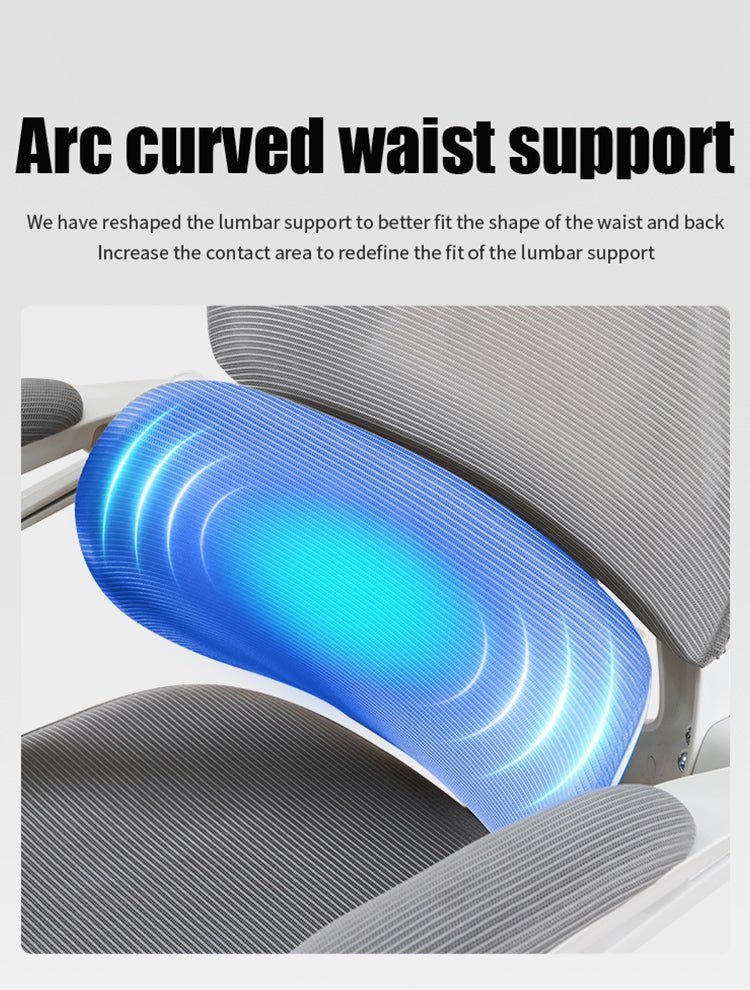 Silla Ergonómica Reclinable Soporte Lumbar y Reposapiés Negra