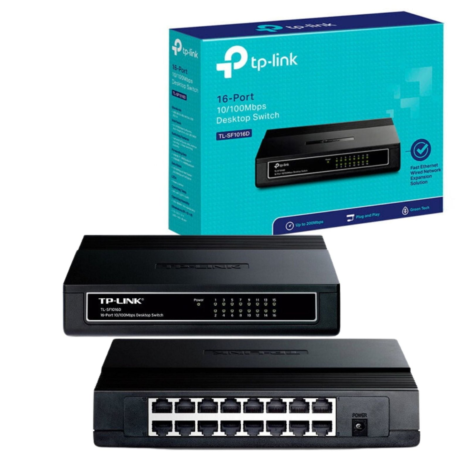 Switch 16 Puertos 10/100Mbps Tp - Link TLSF1016D