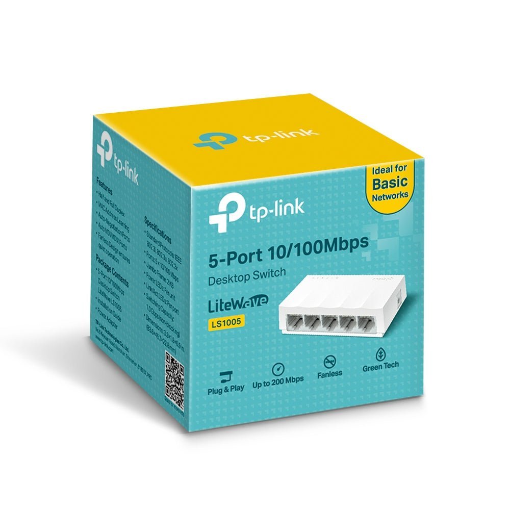 Switch 5 Puertos 10/100Mbps TP - Link LS1005 LiteWave