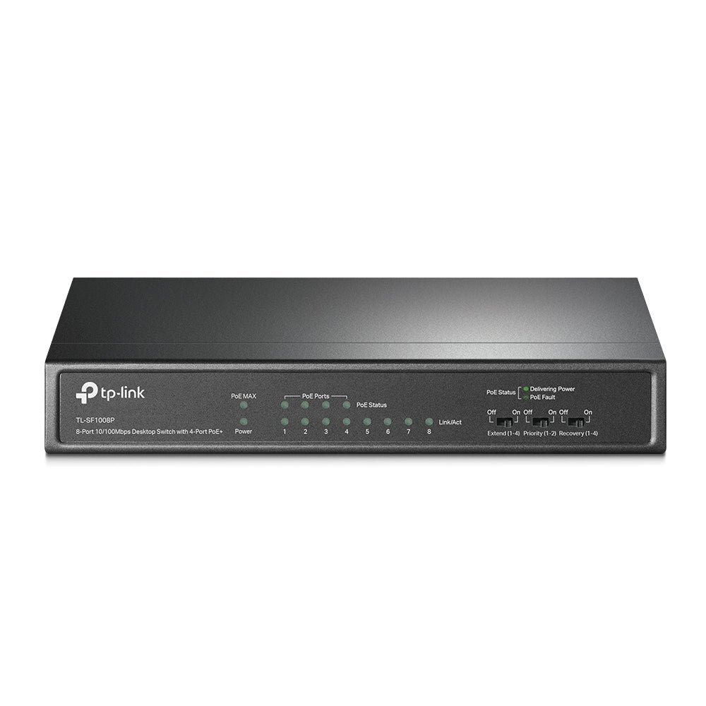Switch 8 Puertos 4 Puertos PoE+ 10/100Mbps TL - SF1008P