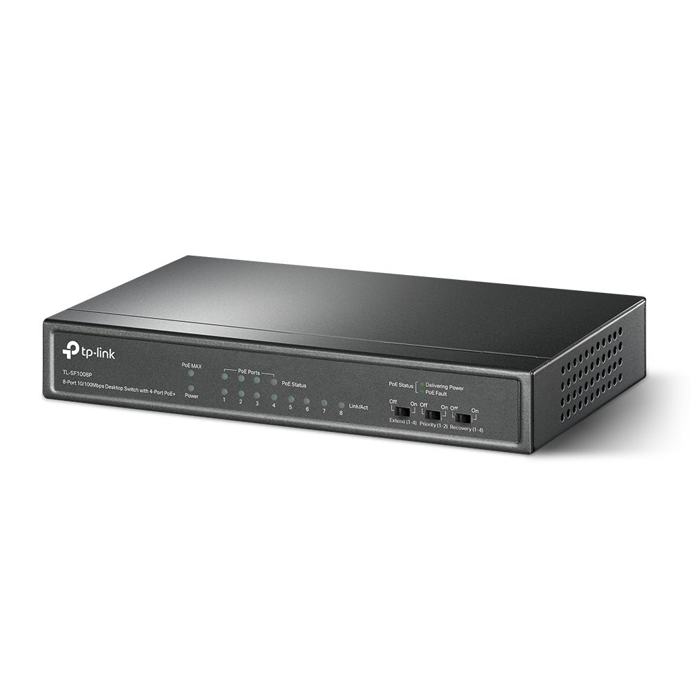 Switch 8 Puertos 4 Puertos PoE+ 10/100Mbps TL - SF1008P