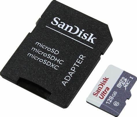 Tarjeta De Memoria MicroSD 128GB Sandisk Ultra Con Adaptador