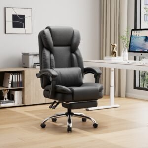 Silla De Escritorio Ergonomica Reclinable Con Reposapies