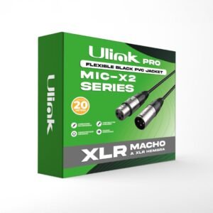 Cable De Audio XLR Macho Hembra 20 Metros UL-MIC-X2020