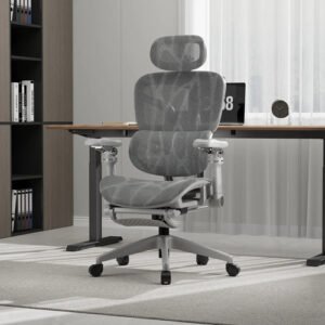 Silla Ergonómica Reclinable Con Reposapiés Y Soporte Lumbar