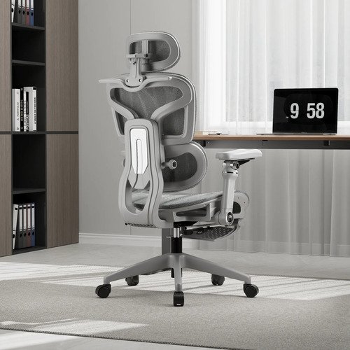 Silla Ergonómica Reclinable Con Reposapiés Y Soporte Lumbar - Imagen 2
