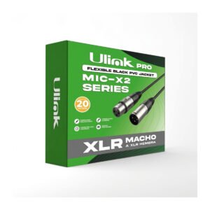 Cable De Audio XLR Macho Hembra 20 Metros UL-MIC-X2020