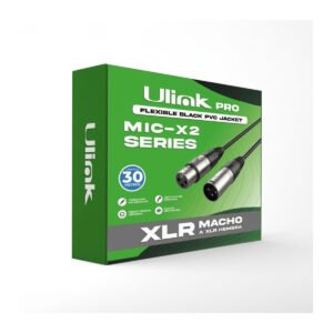 Cable De Audio XLR Macho Hembra 30 Metros UL-MIC-X2030