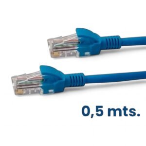 Cable De Red / Patch Cord Certificado Cat6 50cm Azul